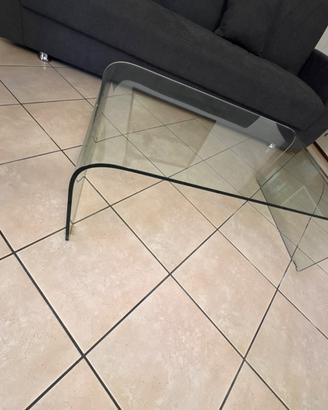 Tavolino da salotto in vetro curvato – design mode