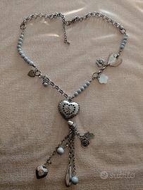 Collana ciondoli e cuore etnica