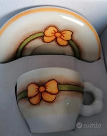 Set 2 Tazze da the con piattino in porcellana Thun