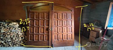 portone castagno massiccio 