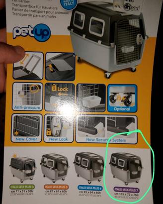 trasportino/kennel. Mai usato !