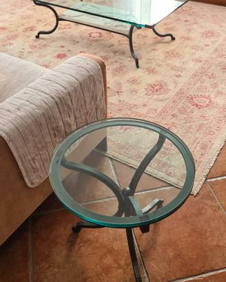 Set 2 tavolini in ferro e vetro – Brusimpiano