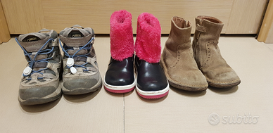 Scarpe da bambina tutte e tre numero 25