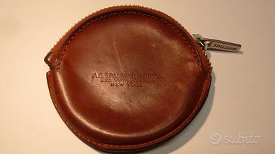 Borsellino portamonete cuoio A.G. Spalding & Bros