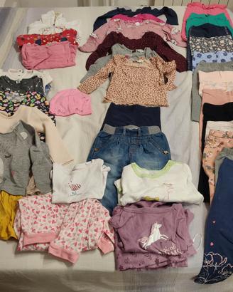 lotto vestiti bambina mezza stagione 12/18 mesi