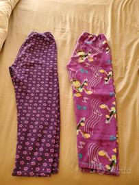 2 pantaloni pile bambina/ragazza