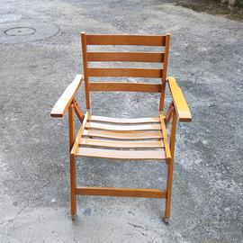 SEDIA SDRAIO/POLTRONCINA IN LEGNO