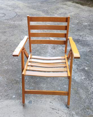 SEDIA SDRAIO/POLTRONCINA IN LEGNO
