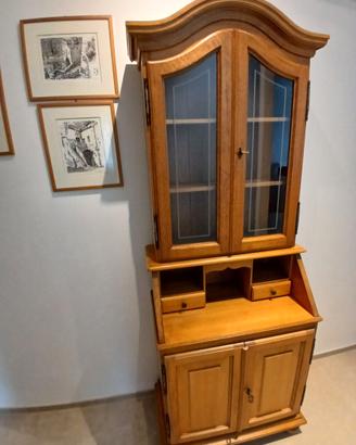 VETRINETTA ARTIGIANALE IN legno di ciliegio