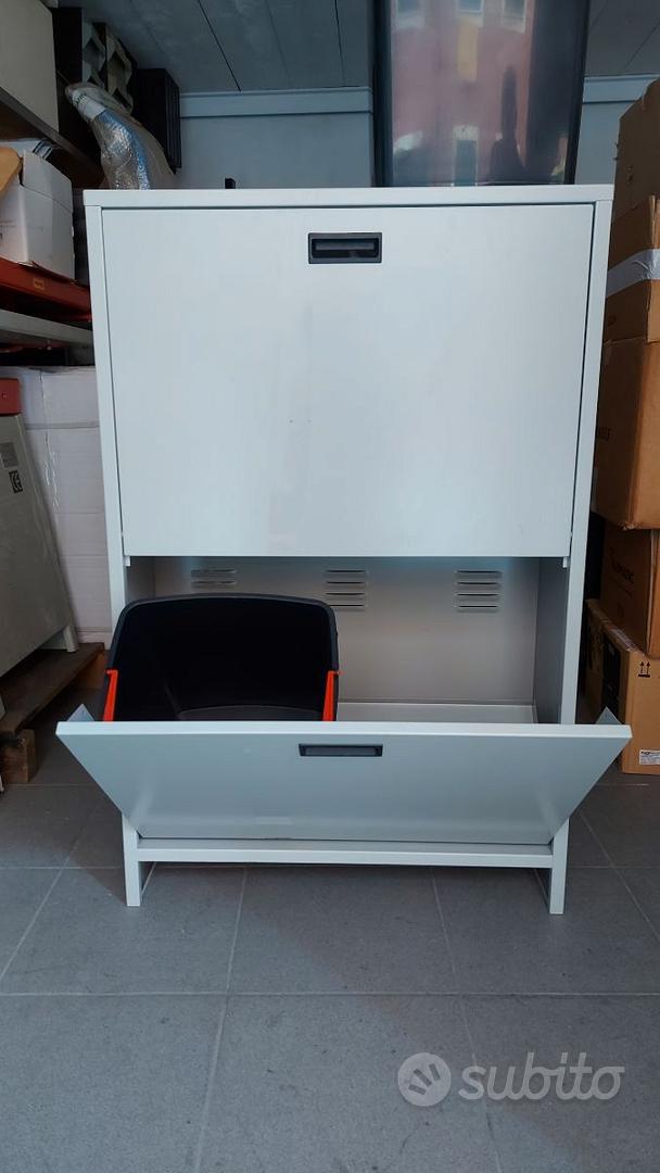 HOTOR Pattumiera Per Auto Pieghevole Impermeabile – Con Coperchio E Tasche – Grigio - 3