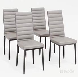 Set sedie grigie nuove imballate