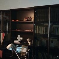 Libreria componibile legno scuro + scrivania