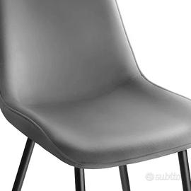 Sedie Monroe in Velluto grigio e beige