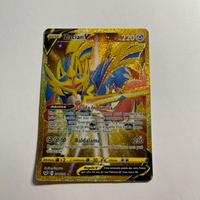carta pokemon Zacian V dorata