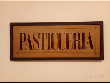 insegna PASTICCERIA vintage 1970