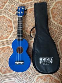 Ukulele Mahalo  blu con custodia