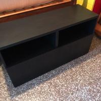 Mobiletto basso porta TV in legno nero