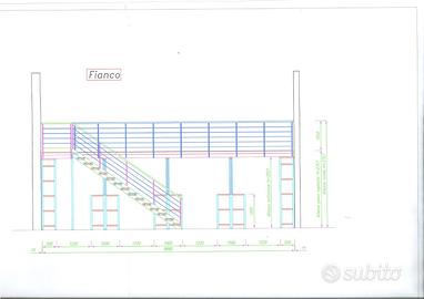 Elegante SCAFFALATURA con SOPPALCO calpestabile