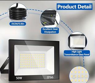 Faro faretto led da esterno ip66 30watt