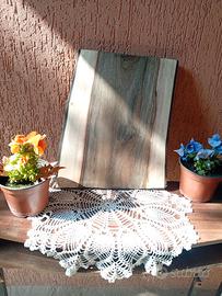 Tagliere artigianale in legno di noce massello – l