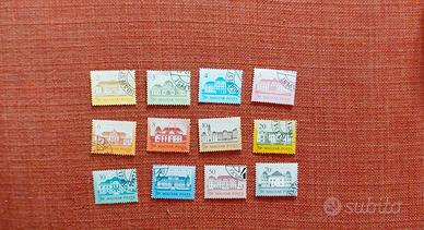 12 francobolli Ungheria 1986 serie Castelli