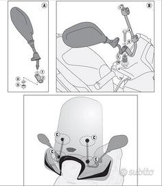 ATTACCHI GIVI A1125A PER PARABREZZA 1125A HONDA SH