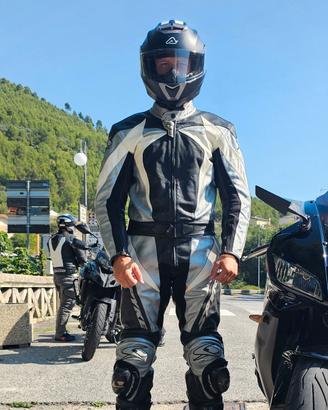 tuta divisibile in pelle Spike taglia 52  