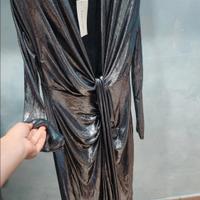Abito argento nuovo con cartellino