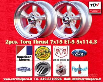 2 pz. cerchi Ford AR 7x15 ET-5 Mustang Falcon Fair