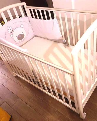 Lettino Pali bianco per bambino completo