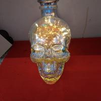 teschio in cristallo con luci 