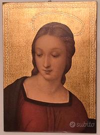 Quadro in legno MADONNA del CARDELLINO