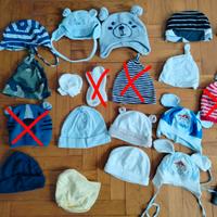 Cuffie e cappellini  0-18 mesi