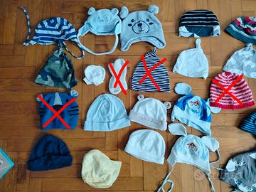 Cuffie e cappellini  0-18 mesi