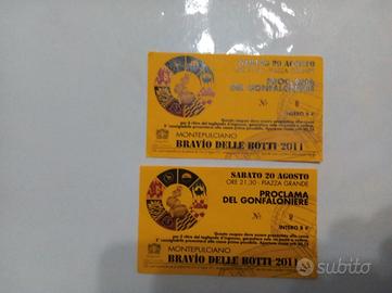 Biglietti bravio delle botti montepulciano 2011