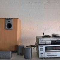 sistema home cinema Kenwood/JBL + lettore DVD