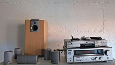 sistema home cinema Kenwood/JBL + lettore DVD
