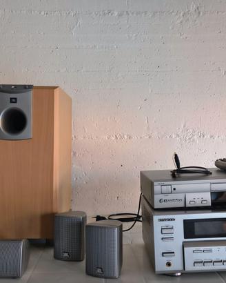 sistema home cinema Kenwood/JBL + lettore DVD