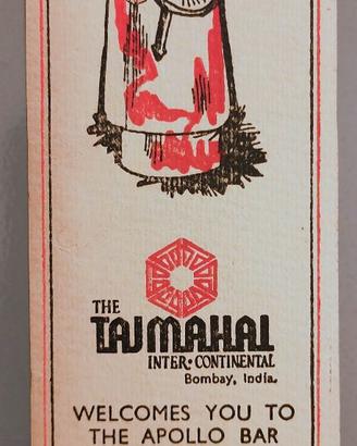 Ephemera Apollo & Harbour Bar - The Tajmahal India