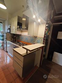 Cucina Aran 230cm Bianco Lucido