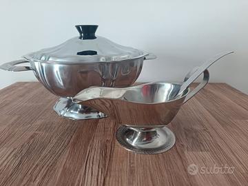 Zuppiera e salsiera in acciaio. Nuove 