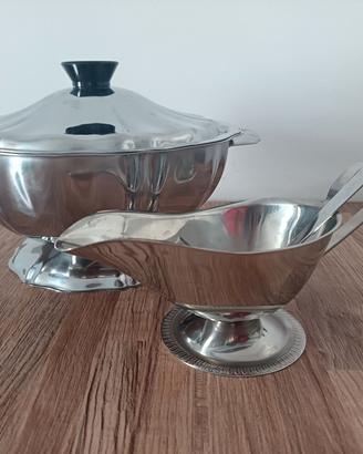 Zuppiera e salsiera in acciaio. Nuove 