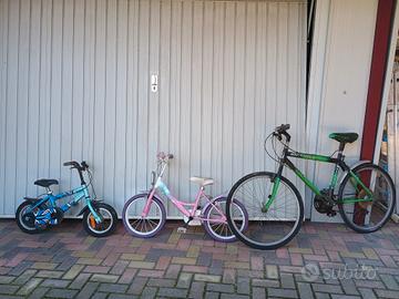 bici da bambino e una da adulto.