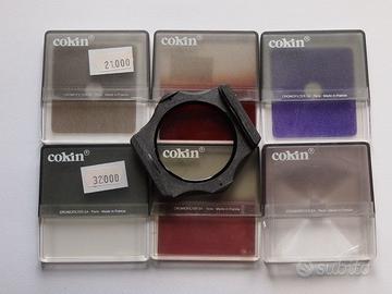 6 filtri Cokin originali, mai usati, 1 portafiltri