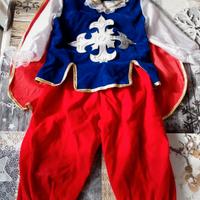 costume Carnevale Moschettiere bambino 10-12 mesi