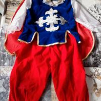 costume Carnevale Moschettiere bambino 10-12 mesi