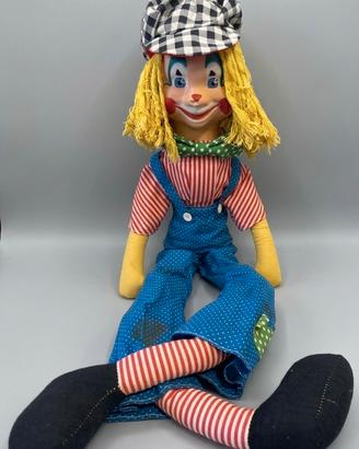 Bambola Clown Vintage Anni 70 Pezza