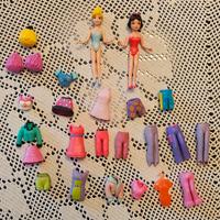 Polly Pocket vintage 2 Bamboline+ Vestitini vari i