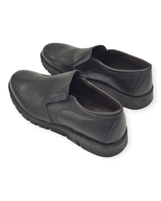 SCARPE UOMO PELLE NERE Made in Italy Slip-On Comod