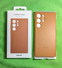 Cover originale Samsung S23 Ultra in pelle marrone